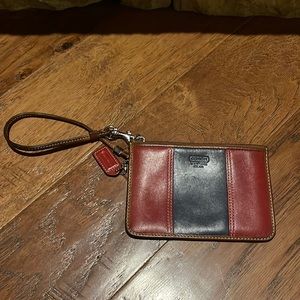 Vintage Red leather coach wristlet